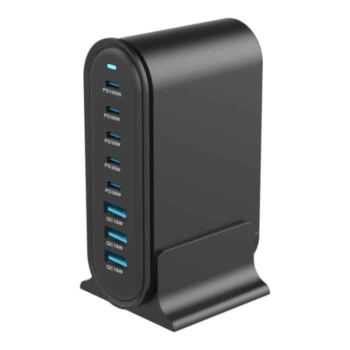 YMX-968 268W 5Typ-C, 3USB 8-Ports Desktop-Schnellladegerät, US Plug, UK Plug, EU Plug, AU Plug – Bild 2