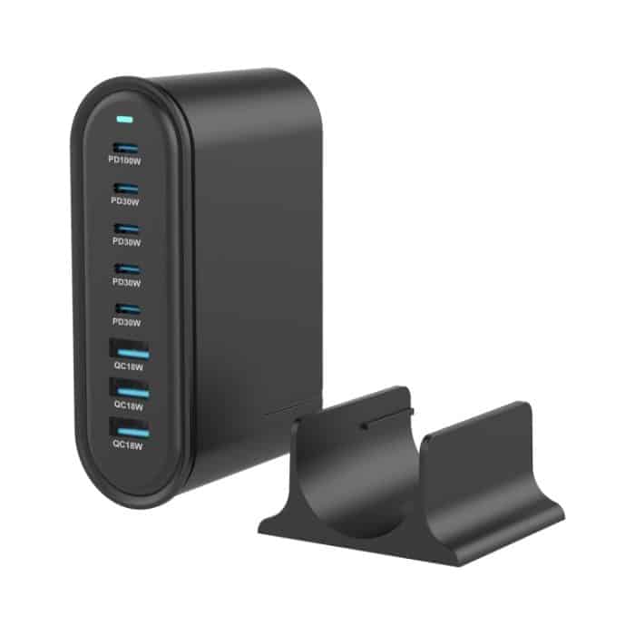 YMX-968 268W 5Typ-C, 3USB 8-Ports Desktop-Schnellladegerät, US Plug, UK Plug, EU Plug, AU Plug – Bild 4