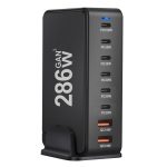 YMX-986 286W 6Typ-C, 3USB 8-Ports Desktop-Schnellladegerät, US Plug, UK Plug, EU Plug, AU Plug – Bild 6