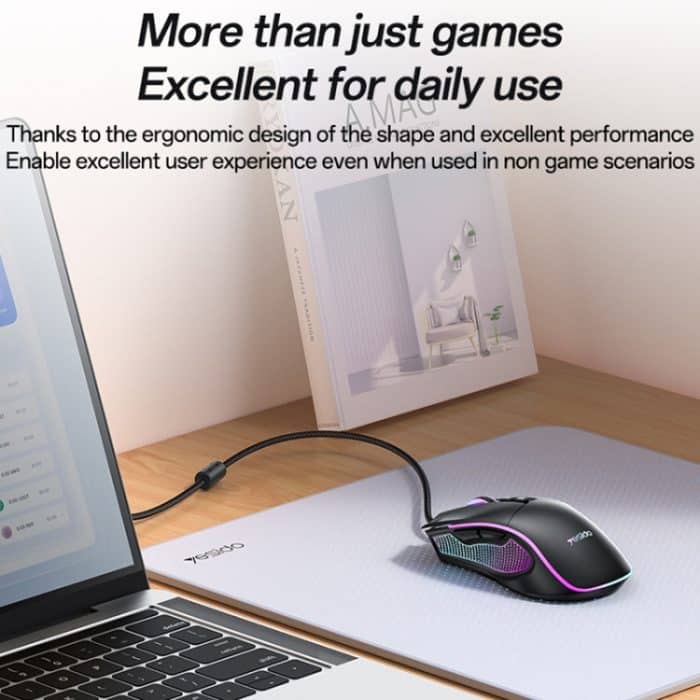 Yesido KB20 USB 7200DPI RGB Kabelgebundene Maus, KB20 – Bild 7