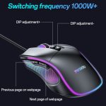 Yesido KB20 USB 7200DPI RGB Kabelgebundene Maus, KB20 – Bild 8