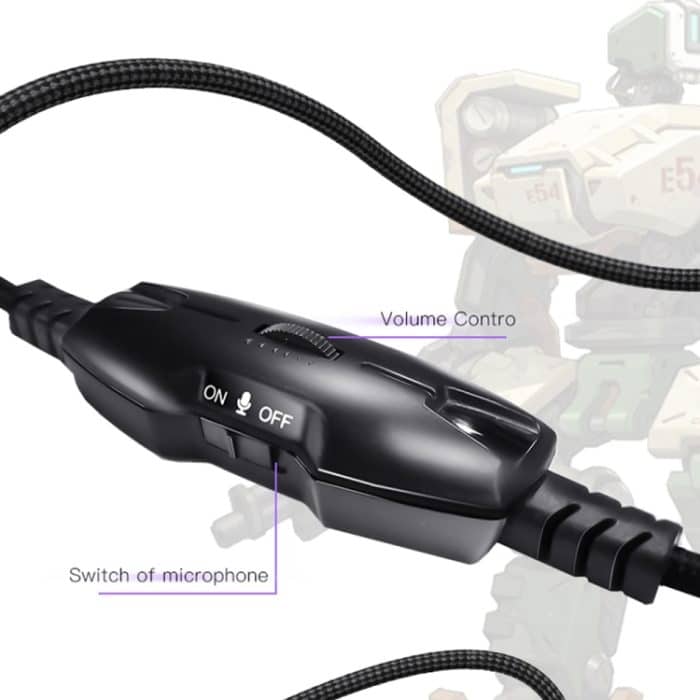 Yesido EK01 Kopfmontierter kabelgebundener RGB-Gaming-Kopfhörer mit Mikrofon, EK01 – Bild 2