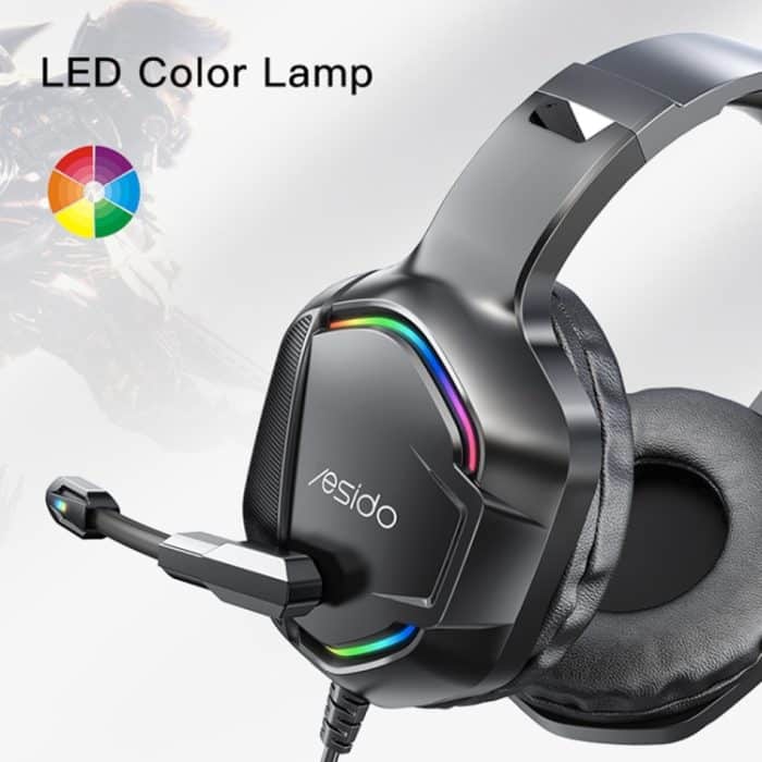 Yesido EK01 Kopfmontierter kabelgebundener RGB-Gaming-Kopfhörer mit Mikrofon, EK01 – Bild 3