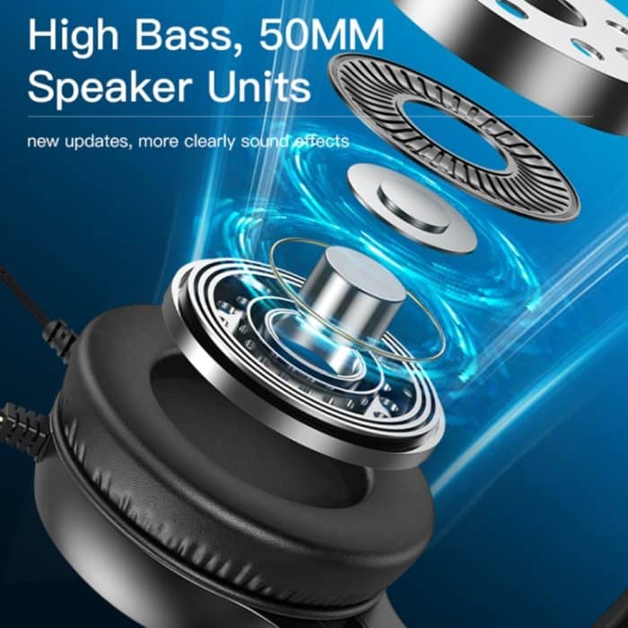 Yesido EK02 Kopfmontierter kabelgebundener Gaming-Kopfhörer mit RGB-Festfarblicht, EK02 – Bild 5