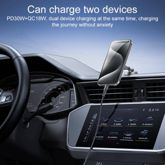 Yesido Y68 PD30W Typ-C + QC18W USB Zinklegierung Mini Autoladegerät, Y68 – Bild 2