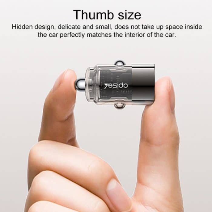 Yesido Y67 PD45W Einzelnes USB-C / Typ-C Mini-Autoladegerät aus Zinklegierung, Y67 – Bild 5