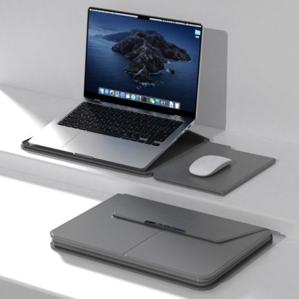 Multifunktionale Laptop-PU-Magnetständer-Split-Liner-Tasche mit Mauspad-Funktion, 15 inch, 13-14 inch