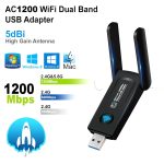 RE-1202 1200Mbps Dual Band Wireless Netzwerk Karte WiFi USB 3,0 Adapter Sender Empfänger – Bild 3