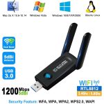 RE-1202 1200Mbps Dual Band Wireless Netzwerk Karte WiFi USB 3,0 Adapter Sender Empfänger – Bild 4