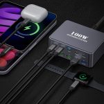 HW33 100W Typ-C + USB 10-Port Desktop-Schnellladegerät, US Plug, UK Plug, EU Plug, AU Plug – Bild 8