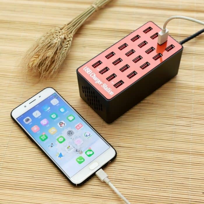 WLX-A5 90 W 20 Ports USB Automatische Zuweisung Intelligente Ladestation mit Kontrollleuchte, WLX-A5 US Plug, WLX-A5 EU Plug, WLX-A5 UK Plug, WLX-A5 AU Plug – Bild 6