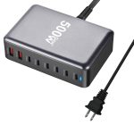 500 W GaN 6 Typ-C 2 USB-Multiport-Desktop-Ladegerät zum Teilen, US Plug, EU Plug, UK Plug, AU Plug