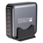 240 W GaN 6-Port USB-C/Typ-C Multi-Sharing-Tischladegerät, US Plug, EU Plug, UK Plug, AU Plug