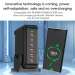 240 W GaN 6-Port USB-C/Typ-C Multi-Sharing-Tischladegerät, US Plug, EU Plug, UK Plug, AU Plug – Bild 5