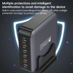 240 W GaN 6-Port USB-C/Typ-C Multi-Sharing-Tischladegerät, US Plug, EU Plug, UK Plug, AU Plug – Bild 8