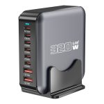 320 W GaN 6 Typ-C 2 USB-Multiport-Desktop-Ladegerät zum Teilen, US Plug, EU Plug, UK Plug, AU Plug