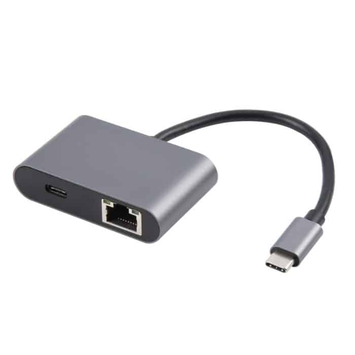 4-in-1 USB-C/Type-C 3.1 auf RJ45, PD und USB x 2 Ethernet-Adapterkabel, 4 in 1 – Bild 1