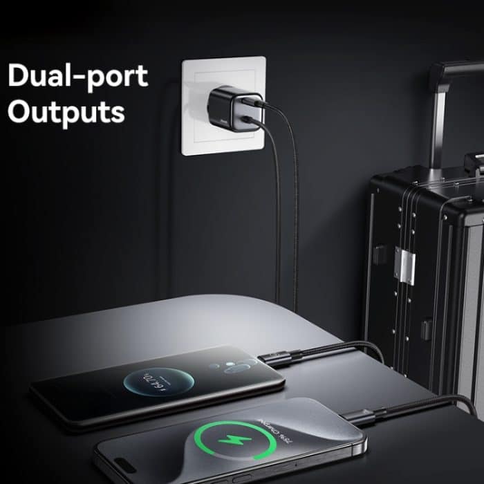 USAMS CC261 20W GaN Mini Typ-C / USB-C Dual Port Schnellladegerät mit Kabel, CC261 – Bild 5