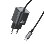 USAMS CC264 30W GaN Mini Typ-C / USB-C Dual Port Schnellladegerät mit Kabel, CC264