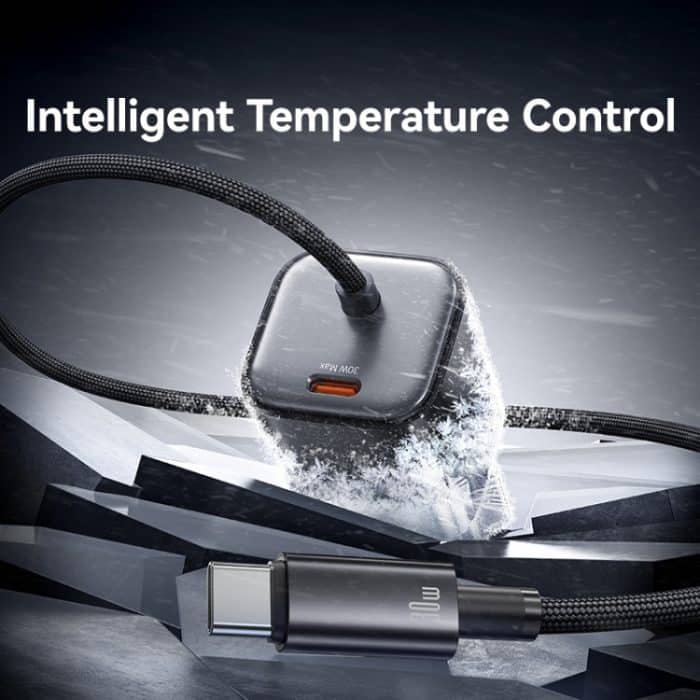 USAMS CC264 30W GaN Mini Typ-C / USB-C Dual Port Schnellladegerät mit Kabel, CC264 – Bild 7