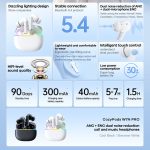 REMAX CozyPods W7N Pro ANC+ENC Bluetooth 5.4-Ohrhörer mit doppelter Rauschunterdrückung – Bild 2