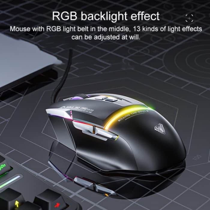 AULA S12 Pro 12800DPI kabelgebundene RGB-Gaming-Maus – Bild 5
