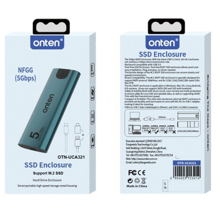 Onten UCA321 5 Gbit/s M.2 M-Key NGFF SSD-Gehäuse – Bild 5