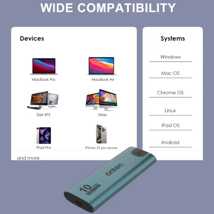 Onten UCA322+ 10 Gbit/s M.2 M-Key NVMe NGFF SSD-Gehäuse – Bild 6