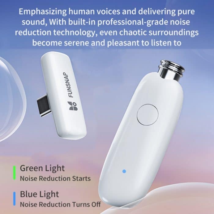 FUNSNAP M3 Digitales Audio-Funkmikrofon Mic Tok mit Überwachungskopfhörern, M3 Type-C, M3 8 Pin – Bild 7