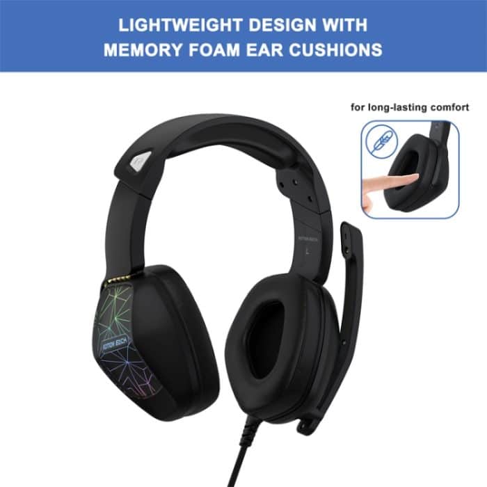 KOTION EACH G6000 On-Ear-Gaming-Headset mit Mikrofon, Länge: ca. 2,1 m, G6000 – Bild 2