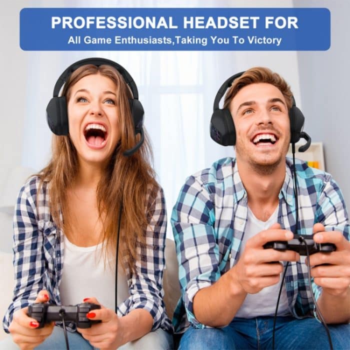 KOTION EACH G6000 On-Ear-Gaming-Headset mit Mikrofon, Länge: ca. 2,1 m, G6000 – Bild 8