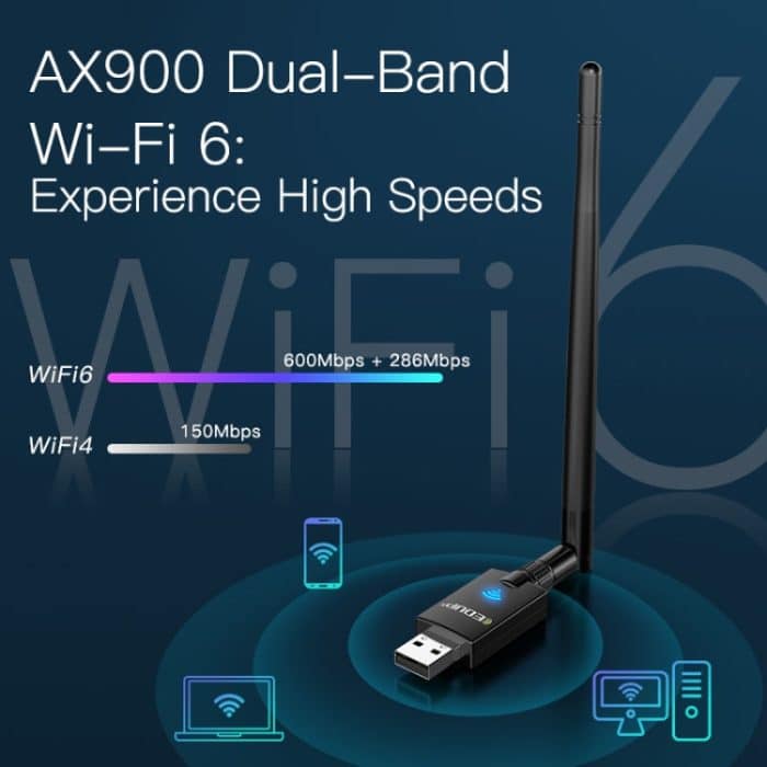 EDUP EP-AX900 900Mbps WiFi 6 Bluetooth 5.3 Dual-Band USB Wireless WiFi Adapter, EP-AX900 – Bild 3