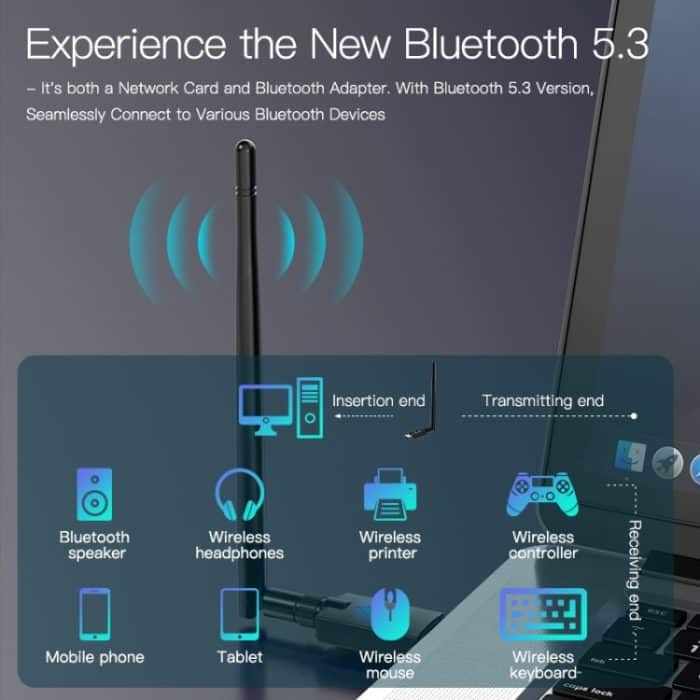 EDUP EP-AX900 900Mbps WiFi 6 Bluetooth 5.3 Dual-Band USB Wireless WiFi Adapter, EP-AX900 – Bild 5