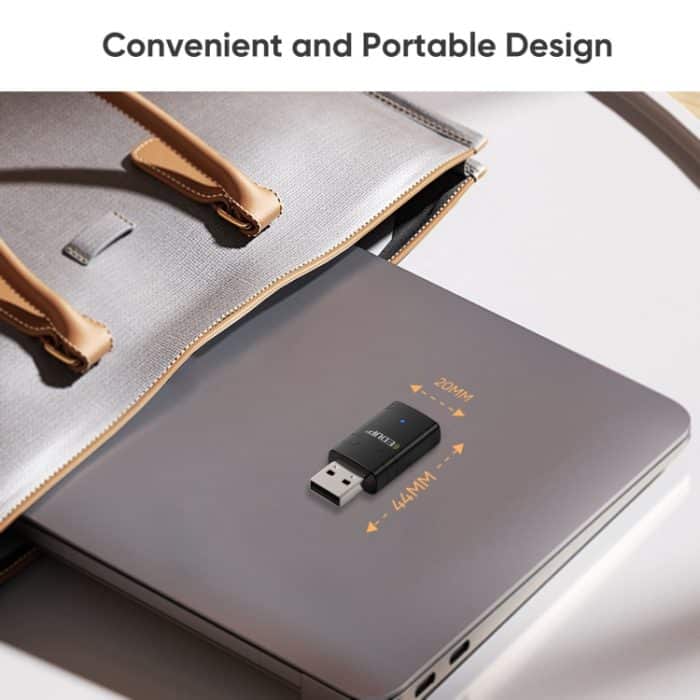 EDUP EP-AX910 900Mbps WiFi 6 Bluetooth 5,3 USB WiFi Adapter Dual-Band Drahtlose Netzwerkkarte, EP-AX910 – Bild 3