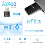 EDUP EP-AX910 900Mbps WiFi 6 Bluetooth 5,3 USB WiFi Adapter Dual-Band Drahtlose Netzwerkkarte, EP-AX910 – Bild 4