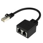 RJ45 CAT6/CAT5 8-poliger Ethernet-Kabelsplitter, 2-in-1-Netzwerkverlängerungsadapter