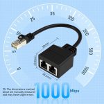 Paar RJ45 CAT6 / CAT5 8-poliger Ethernet-Kabelsplitter 2-in-1-Netzwerkverlängerungsadapter, Pair – Bild 4