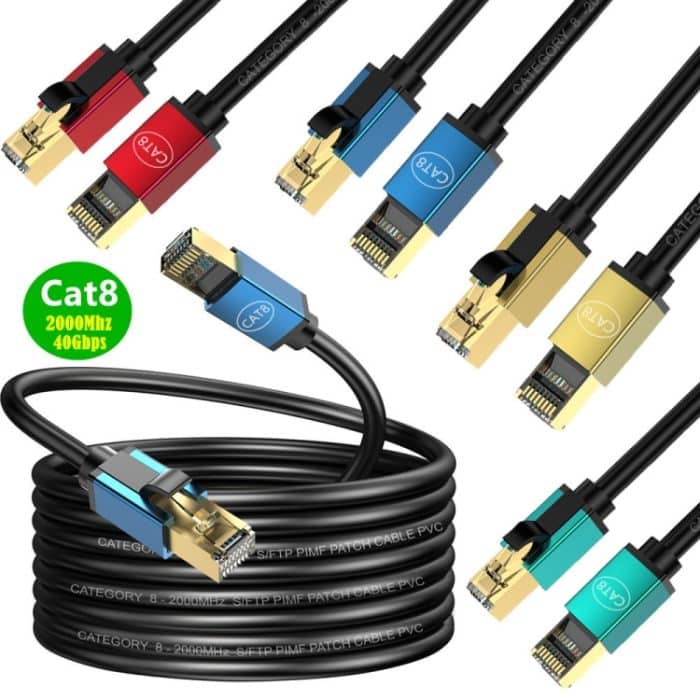 Glasfaserbandbreite für Zuhause, 10 Gigabit CAT8-Netzwerkkabel, 0.5m, 1m, 1.5m, 2m, 3m, 5m – Bild 2