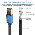 Glasfaserbandbreite für Zuhause, 10 Gigabit CAT8-Netzwerkkabel, 0.5m, 1m, 1.5m, 2m, 3m, 5m – Bild 4