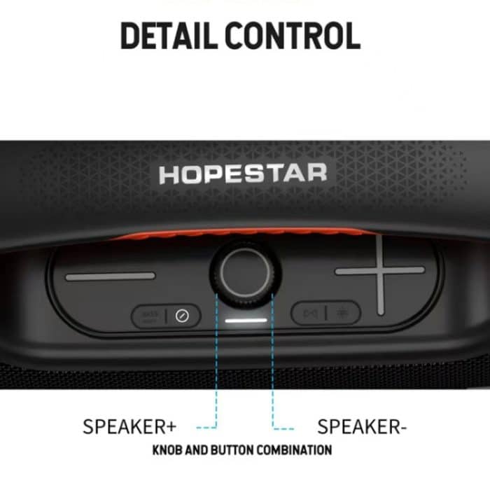 HOPESTAR A60 100W Tragbarer, wasserdichter IPX6-Bluetooth-Lautsprecher für den Außenbereich mit Mikrofon – Bild 4
