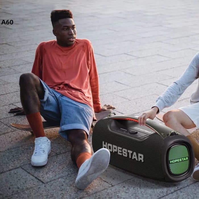 HOPESTAR A60 100W Tragbarer, wasserdichter IPX6-Bluetooth-Lautsprecher für den Außenbereich mit Mikrofon – Bild 9