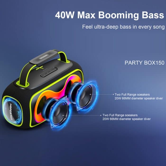 HOPESTAR Party Box 150 40W Tragbarer Outdoor-Bluetooth-Lautsprecher mit IPX5-Schutz – Bild 5