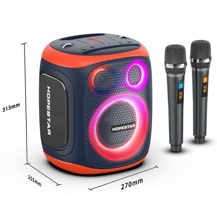 HOPESTAR PARTY130 Bluetooth-Lautsprecher mit langer Lebensdauer und Dual-Mikrofon für den Außenbereich – Bild 2