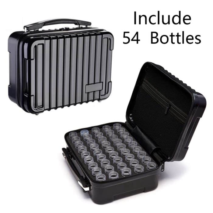 EDA00748001A.jpg 54 Slots Diamant Malerei Zubehör Diamant Stickerei Perlen Lagerung Flasche Multifunktions Handtasche Werkzeuge Kits, Contains 54 Small Bottles, Without Bottle – Bild 1