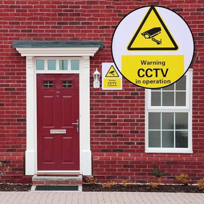 Warnaufkleber für 24-Stunden-Videoüberwachungsmonitore, 100 Stück – Bild 3