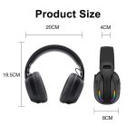 Bluetooth 5.4 Kopfmontiertes RGB-kabelloses Bluetooth-Gaming-Headset, B500 – Bild 2