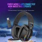 Bluetooth 5.4 Kopfmontiertes RGB-Kabelloses Bluetooth-Gaming-Headset mit Sender, GT100 – Bild 2
