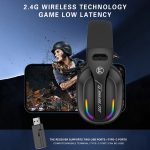 Bluetooth 5.4 Kopfmontiertes RGB-Kabelloses Bluetooth-Gaming-Headset mit Sender, GT100 – Bild 3