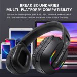 Bluetooth 5.4 Kopfmontiertes RGB-Kabelloses Bluetooth-Gaming-Headset mit Sender, GT100 – Bild 8