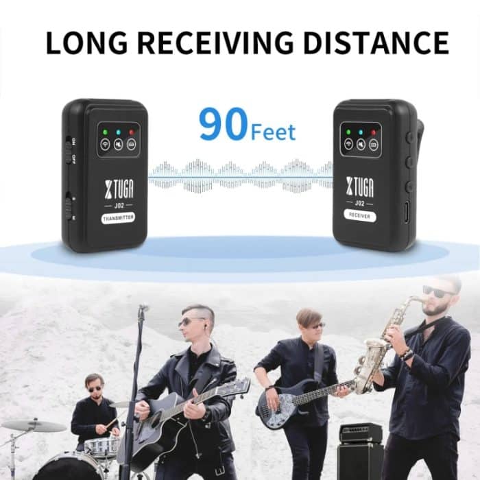 XTUGA J02 2,4G Stereo Wireless In-Ear Mini Monitor System mit Sender und Empfänger, J02 – Bild 4